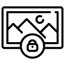 lock image line icon