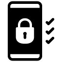 lock phone glyph Icon