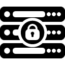 lock server filled outline Icon