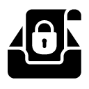 lock tray glyph Icon