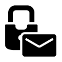 locked mail glyph Icon