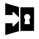 log in five glyph Icon