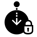 log in lock glyph Icon