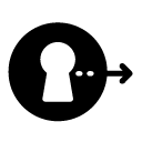 log out keyhole glyph Icon