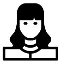 long haired woman freebie icon