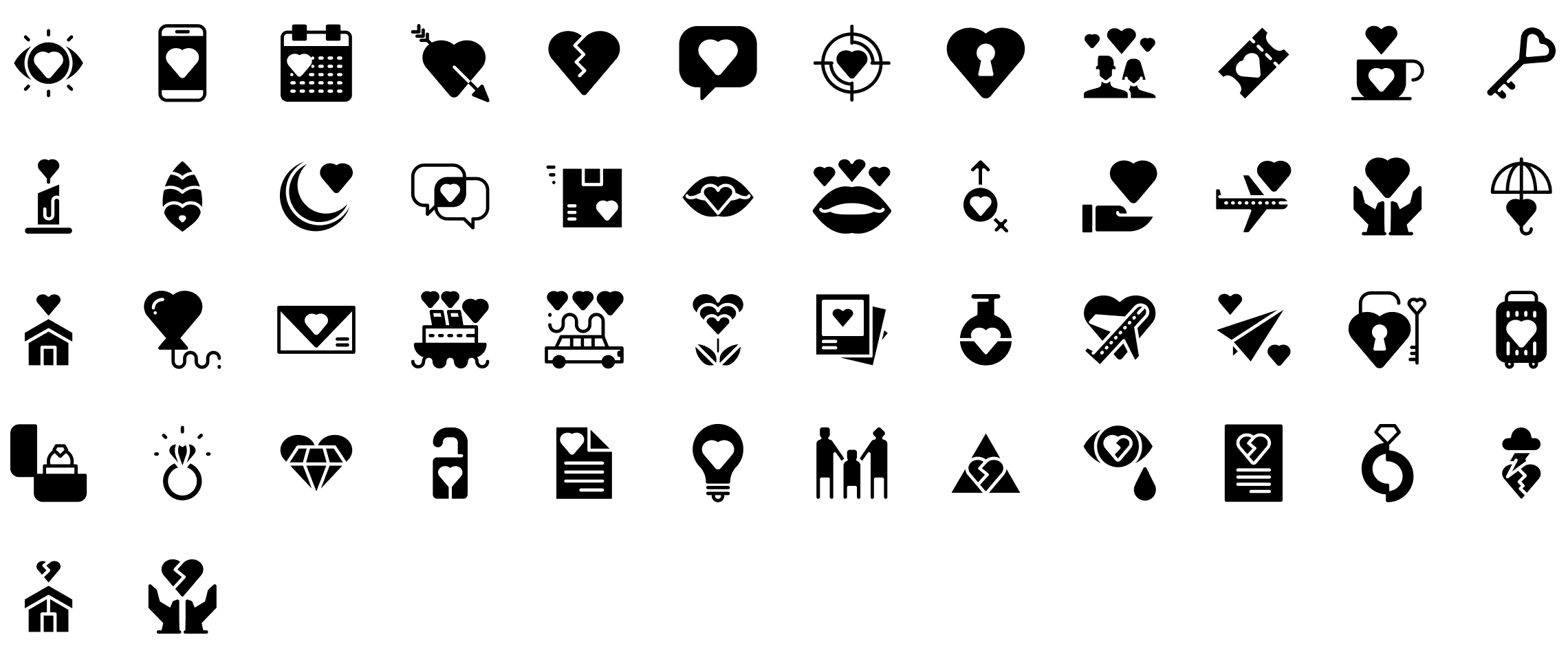 love-and-romance-glyph-icons-preview