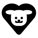 love dog glyph Icon