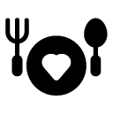 love food glyph Icon
