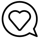 love speech line Icon