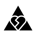 love triangle glyph Icon