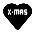 love xmas glyph Icon