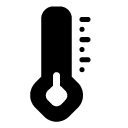 low temperature glyph Icon