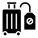 luggage block glyph Icon
