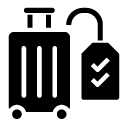 luggage confirm glyph Icon