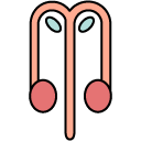male reproductive system filled outline icon