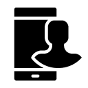 man user smartphone glyph Icon
