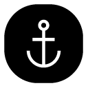 marine anchor glyph Icon