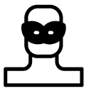 masked man glyph Icon