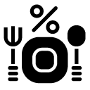 meal sale glyph Icon