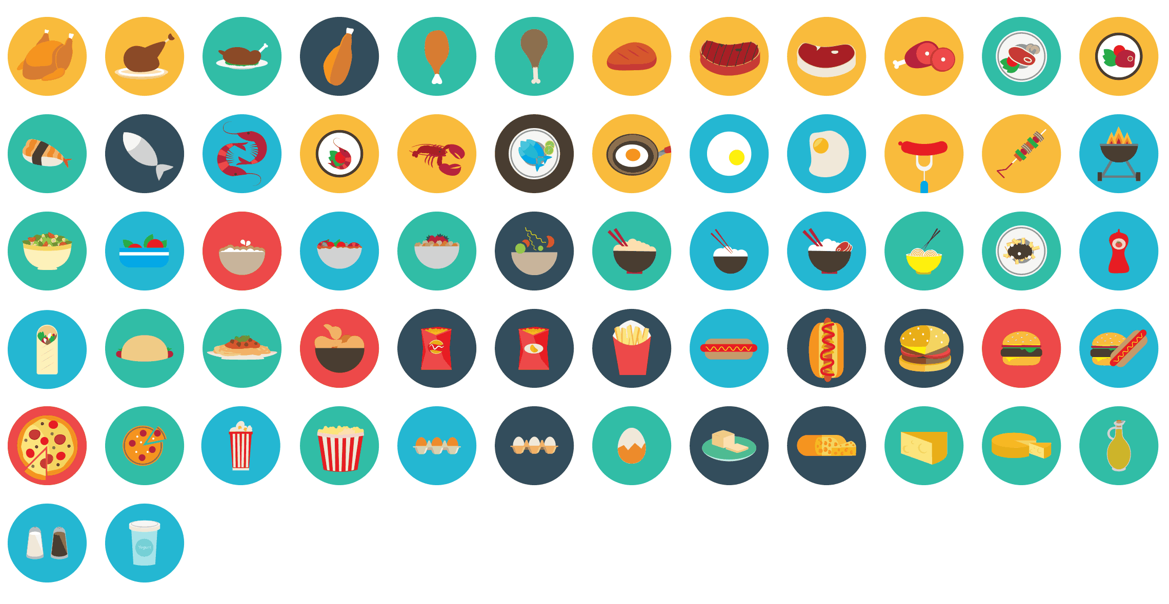 meals-flat-icons-vol-1-preview