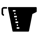measuring cup glyph Icon