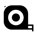 measuring tape glyph Icon