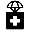 medical airdrop glyph Icon