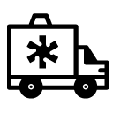 medical ambulance glyph Icon