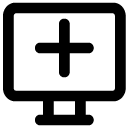 medical screen line icon
