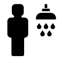 mens shower glyph Icon