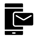 message smartphone glyph Icon