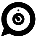 message webcam glyph Icon