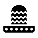 mexican hat glyph Icon