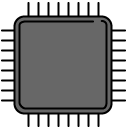 microchip filled outline Icon