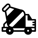 mixing truck glyph Icon