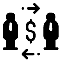 money exchange glyph Icon