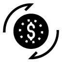 money exchange glyph Icon
