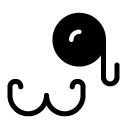 monicle moustache glyph Icon