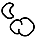 moon and cloud line Icon