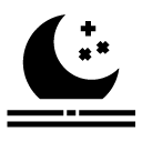 moon and stars glyph Icon copy