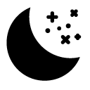 moon and stars glyph Icon