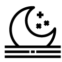 moon and stars line Icon copy