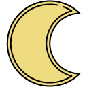 moon filled outline icon