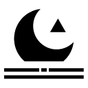 moon rise glyph Icon
