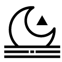 moon rise line Icon