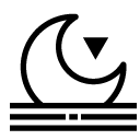 moon set line Icon