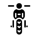 motorcycle front glyph Icon
