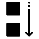 move square down glyph Icon