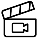 movie camera line Icon