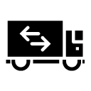 moving truck glyph Icon